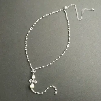 Cheny s925 mincový striebro septembra nový kríž v tvare prívesok nastaviteľné náhrdelník ženy móda strednej dĺžky bohémsky štýl