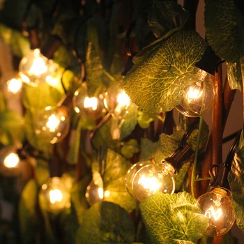 25FT Terasa string svetlo Vianočné G40 Svete Vlkovcový žiarovka exo string svetlo vonkajšie strany záhrada garland svadobné Dekoratívne
