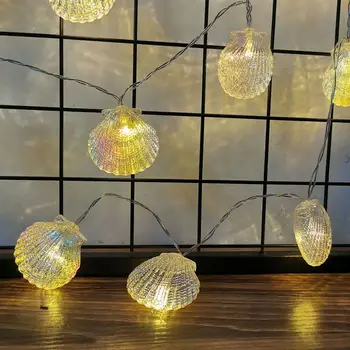 1,5 M/ 3 M Víla Garland Svetlá LED Morská víla Svieti Shell Tvar String Svetlá Dovolenku Lampy, Svadobné, Vianočné Domáce Dekorácie