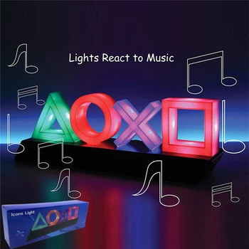 2020 Hlasové Ovládanie Hry Ikonu Svetlo pre PS4 pre Playstation Hráč Obchodné Farebné Osvetlenie Dropshipping