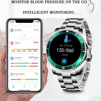 LIGE Smart Hodinky Mužov Smartwatch LED Full Dotykový Displej Pre Android IOS Srdcovej frekvencie, Krvného Tlaku Monitor Nepremokavé Fitness Hodinky