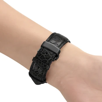 Popruh pre Apple hodinky pásmo 5 4 44 mm 40 mm Francúzsko alligator pravej kože correa iwatch band 3 2 42mm 38mm TOP Proces náramok