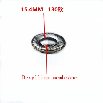 15.4 mm reproduktor jednotka 130ohms Berýlium membrány 130 ohm 15.4 mm reproduktorov 2 ks