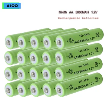 Pôvodné predávať lacné ajqq veľká kapacita NiMH batérie AA AA 3800 mAh 1.2 V nabíjateľné batérie pre hodinky, hodinky, hračky