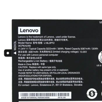 Pôvodné Notebook batéria Pre Lenovo L18L3PF2 11.34 V 36Wh Lenovo IDEAPAD S340-15IWL Dotyk Prenosného počítača