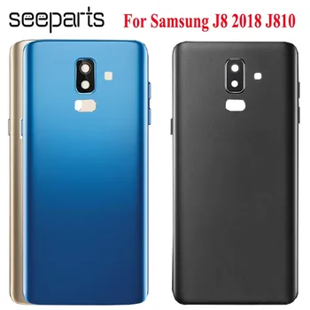 Pre SAMSUNG Galaxy J8 2018 J810 Späť Batérie Sklenený Kryt J810F Zadné Dvere Bývanie Prípade Výmeny Pre SAMSUNG J810 Kryt Batérie