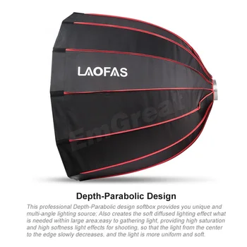 Pergear LAOFAS Hlboké Parabolic Softbox Rýchlo Rýchla Inštalácia s Plástu Mriežky Bowens Blesk Speedlite Softbox