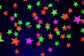 78ft Neon Star Garland Visí Ozdoby na Narodeninovej Party Svadobné Dekorácie Čierne Reaktívne UV Glow Strán (6 Ks)