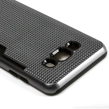 Shockproof obal pre Samsung Galaxy J5 2016 držiteľa Karty Duálne Vrstvy Plast+Silikón 2v1 materiálu business štýle