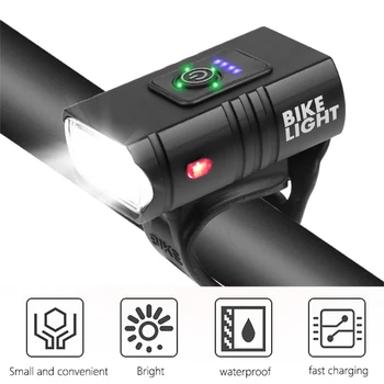 USB Nabíjateľné LED Svetlo na Bicykel Nastaviť, Nepremokavé Cyklistické T6 LED Predné Svetlo zadné svetlo Zadné Bezpečnostné Varovanie Lampa Cyklistické Príslušenstvo
