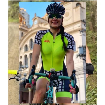 Ženské Triatlon Krátky Rukáv Cyklistika Dres Sady Skinsuit Aofly Maillot Ropa Ciclismo Požičovňa Mujer Cyklistické Oblečenie, Ísť Jumpsuit