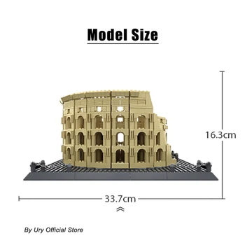 Architektúra Orientačný bod Série Rímske Koloseum Model 1758pcs Wange 5225 DIY Stavebné Bloky, Hračky pre Deti Vianočný Darček