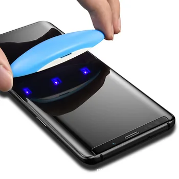 3D UV Nano Tekuté Screen Protector Pre Galaxy s rezacím zariadením S10 Plus Tvrdeného Skla Plný Lepidlo Pre Galaxy s rezacím zariadením S10 Obrazovku odomknúť odtlačkov prstov