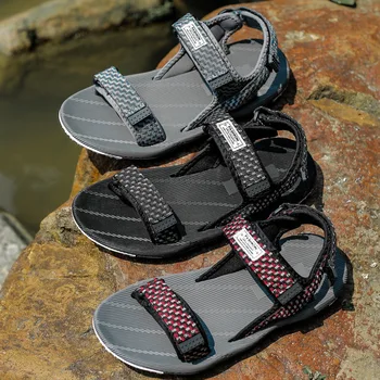 Muži 39 s sandále ľahký priedušný príležitostné športové letné vonkajšie vody topánky pláži veľký veľkosť mens ručne vyrábané kožené prechádzky