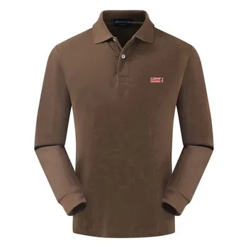 Bavlna POLO Shirts klope pánske polo tričko Dlhý rukáv 2020 Vysokej Kvality farbou Mužov Pološte Výšivky tričko Polo topy