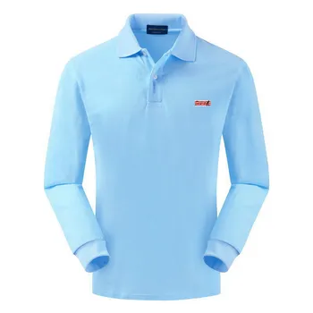 Bavlna POLO Shirts klope pánske polo tričko Dlhý rukáv 2020 Vysokej Kvality farbou Mužov Pološte Výšivky tričko Polo topy