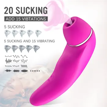 20 Rýchlostiach Vibrovanie Klitoris Bulík Vibrátor Fajčenie Bradavky Sania Klitorisu Pošvy Stimulátor Sex Ústne Hlásenie Sexuálne Hračky pre Ženy