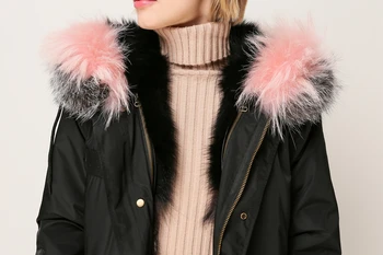QIUCHEN 2018 Nová zimná bunda dĺžka 88 cm doprava zadarmo vysoko kvalitné reálne fox kožušinu linajkované nepremokavé bunda môže odstrániť vetrovka