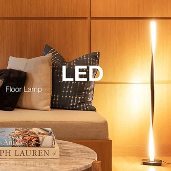 Moderné RGB LED Poschodí Lampa Obývacej Miestnosti Podlahové svetlá Stojace Rodinné Izby, Spálne, Kancelárie Také jednoduché Osvetlenie stojan na čítanie