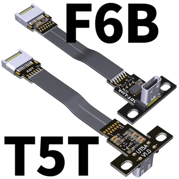 PDO-LINK Interné USB 3.1 GEN2 24PIN na USB-C typ d typ E samec/samica plochá predlžovací kábel extender 10Gbps S PCI ozvučnice