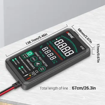 ANENG 618C Digitálny Multimeter Smart Touch DC Analógový Bar True RMS Auto Tester Profesionálne Tranzistor Kondenzátor NCV Testery Meter