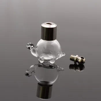 5pieces SKRUTKOVACÍM uzáverom roztomilej korytnačka sklenenej fľaštičke prívesok Parfum esenciálny olej kúzlo meno na ryžu umenia, ktorí chcú sklenené fľaše charms