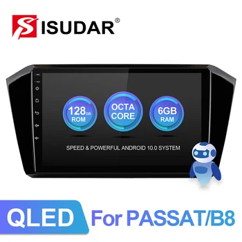 ISUDAR V72 QLED 4G Android autorádio Pre VW/Volkswagen Passat b8 Magotan - GPS CANBUS Octa-Core RAM 6GB ROM 128 G DVR č 2din