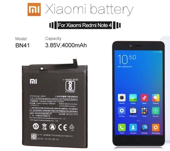 Originálne Batérie Telefónu pre Redmi Poznámka 4 Batérie Xiao hongmi Poznámka 4X MTK Heliograf X20 BN41 Náhradné Batérie Xiomi bateria