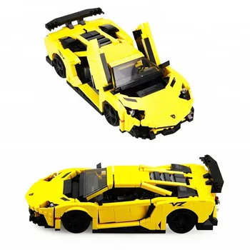 XingBao 03008 924Pcs Tvorivé Techniku, Auto Série Žltá Flash Závodné Auto, Stanovené Stavebné Bloky MOC Tehly Domáce Dekorácie Darček