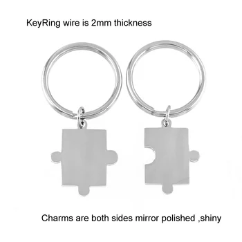 Simsimi Hádanky Keychain prázdne kúzlo pre osobné tlač vyryté pár pár kľúčových reťaz z Nerezovej ocele veľkoobchod 10 párov