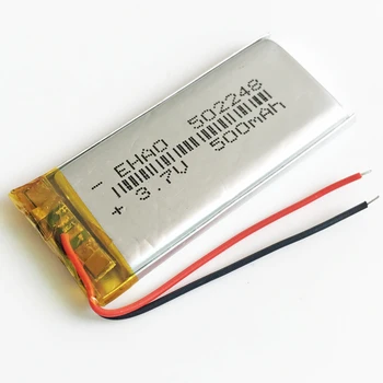 10 ks 502248 3,7 V 500mAh Lítium-Polymérová LiPo Nabíjateľná batéria Li buniek Pre Mp3, GPS, PSP Vedi Hra smart hodinky 5*22*48 mm