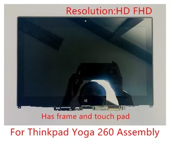 12.5-palcový dotykový LCD displej digitalizátorom. montáž pre Lenovo Thinkpad Jogy 260 s rámom HD FHD 01HY617 01AX915 00NY901 01AX917