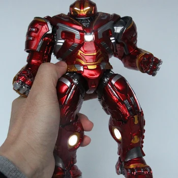 Marvel Avengers Hulkbuster s LED Svetlom 20 cm Ironman Super Hrdina Hulk PVC Akcie Obrázok Model Hračky s Nabíjací Kábel