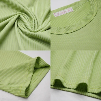 FallSweet Plus Veľkosť Womens Sleepwear Šaty Vrecká Dámy Nightgowns Avokádo Zelená Šedá