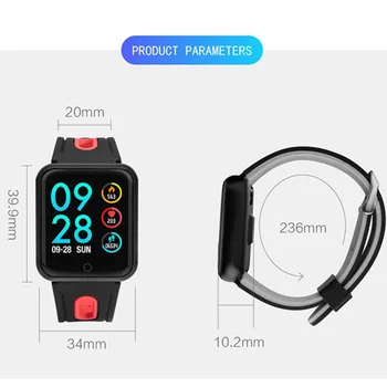 P68 Smart hodinky kapela vodotesný IP68 smartwatch Dynamické srdcovej frekvencie, krvného tlaku monitor pre iPhone Android Šport, Zdravie hodinky