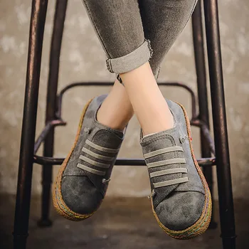 Ženy Mokasíny Topánky Kolo Prst Bežné Vzor Lady Bytov Širokej Plytkej Slip-on Topánky Oxford Topánky Pre Ženy
