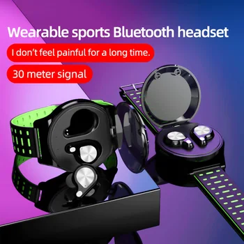 TWS Bezdrôtové Slúchadlá Bluetooth 5.0 slúchadlá Šport Náramok Stereo Mini Headset potlačenie Šumu Slúchadlá pre Android ios Telefón