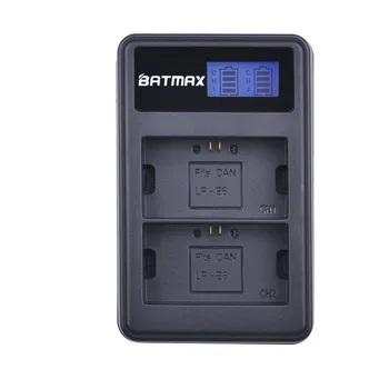 Batmax LP-E6 LP E6 LPE6 LCD Duálny Nabíjačka Pre Canon EOS 6D 7D 70 D 60D 60Da 5D 60DA 5DS 5D3 5D2