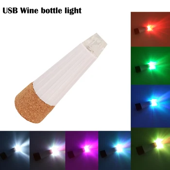 YB Yiba LED Fľaša Vína Nočné svetlo Magic Korku Tvarované USB Nabíjateľné korkovou zátkou spp čítanie tvorivé romantické biele