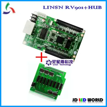 Linsn RV901(vrátane HUB adaptér doska) led displej obdržaní karty RGB led obrazovka led modul dispečer