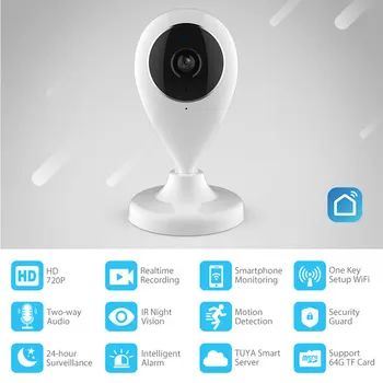 Smart WiFi, Kamera, Bezdrôtové Smart Home Security Dohľadu IP Kamera obojsmerné Audio APLIKÁCIE, Ovládanie Práce S Alexa Domovská stránka Google