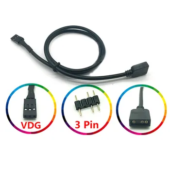 5V 3PIN RGB VDG Konverzie Line Konektor Kábla pre GIGABYTE Doska 5V 3Pin VDG do normálneho 3Pin Konverzný Kábel