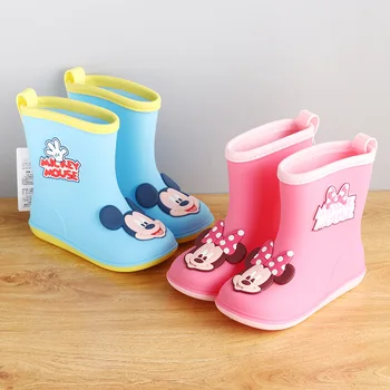 Dievčatá Disney Kreslené Minnie dážď topánky deti baby študentov Mickey Minnie non-slip dážď topánky topánky vody