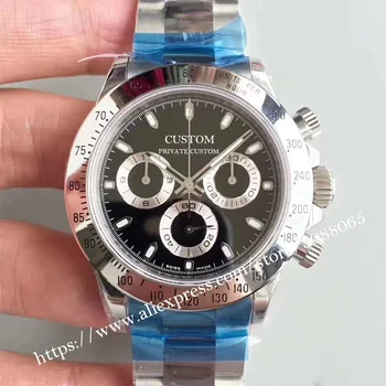 Sledujte 39 mm, luxusné značky automatické mechanické hodinky pre pánske hodinky mužov zafírové sklo z nerezovej ocele 5