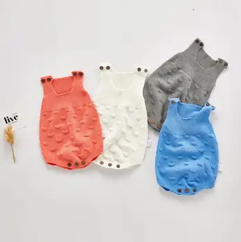 2020 Novorodeneckého Dieťa Romper S Vlnené Uši Svetre Buchty Motýle Conjoined Oblečenie Plazenie Dieťa Jumpsuit Baby Girl Romper
