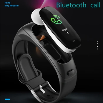 V08 Pro Farba Headset Hovoriť Smart kapela Bluetooth Náramok Tepovej frekvencie Športové Passometer Fitness Tracker Náramok