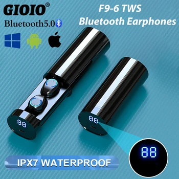 TWS F9-6 Mini Bluetooth Slúchadlá Nepremokavé IPX7 Touch Ovládania Športové Slúchadlá Pre Huawei Oppo Iphone Xiao Bezdrôtové Slúchadlá