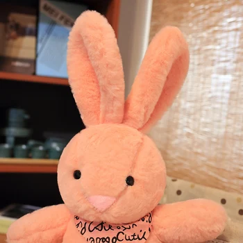 Karikatúra roztomilý simulácia králik kawaii plyšové hračky kožušiny králik králik bábika super pohodlné textílie šatku králik domov prázdninový darček