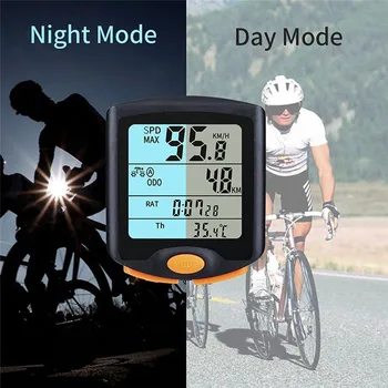 1pc na Bicykli Počítač S LCD Digitálny Displej Nepremokavé Cyklistické počítadlo kilometrov Rýchlomer Cyklistické Stopky Jazdecké Príslušenstvo Nástroj D#