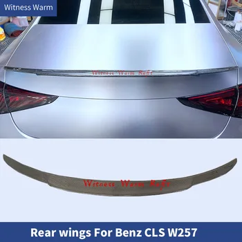 Pre W257 Uhlíkových Vlákien/FRP Zadné Boot Veko Spojler na Mercedes Benz CLS Triedy W257 C257 CLS400 CLS550 AMG 2018 2019 Zadné krídla pery